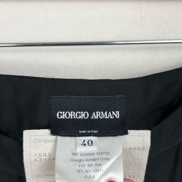 Giorgio Armani Borgo 21 S.P.A Knee Length Black Circle Skirt 100% Silk Size 40 - Picture 13 of 13